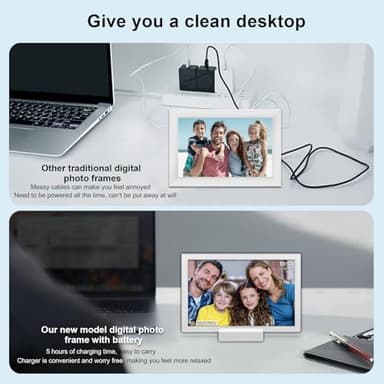 FRAMEO 10.1 Inch WiFi Digital Photo Frame with 5000mAh Battery,1280x800 HD IPS LCD Touch Screen,Auto-Rotate Portrait and Landscape,32GB Storage,Share Moments Instantly via Frameo App from Anywhere - Image 9