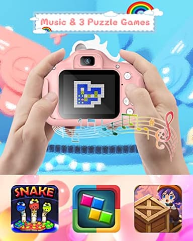 Kids Camera for 3-8 Years Old Toddlers Childrens Boys Girls Selfie Camera 20 MP HD 1080P IPS Screen Dual Digital Toy Camera for Kids Christmas Birthday Gifts with 32Gb Card - Image 5