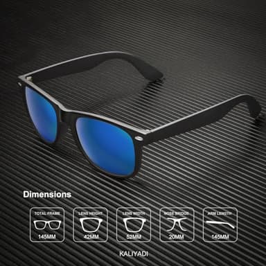 KALIYADI Polarized Sunglasses for Men and Women Matte Finish Sun glasses Color Mirror Lens UV Blocking (3 Pack) - Image 5