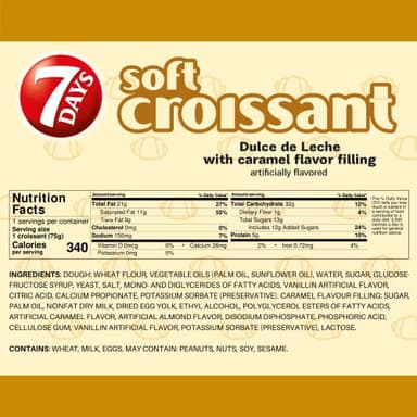7Days Soft Croissant Variety Pack (24 Count), 6 Chocolate, 6 Vanilla, 6 Strawberry Vanilla, 6 Caramel, Breakfast Pastry, Individually Wrapped On The Go Snack (Pack of 24) - Image 8