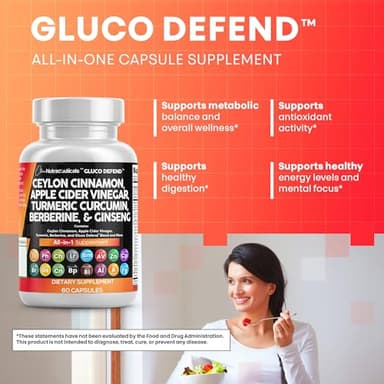 Clean Nutraceuticals Ceylon Cinnamon Turmeric Apple Cider Vinegar Ginseng Berberine Plus Bitter Melon Gymnema Milk Thistle Fenugreek - Image 6
