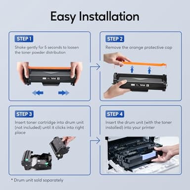 Forzik Compatible Toner Cartridge Replacement for Brother TN760 TN-760 TN730 TN-730 High Yield Compatible with DCP-L2550DW HL-L2350DW MFC-L2710DW Printer (4 Black) - Image 5