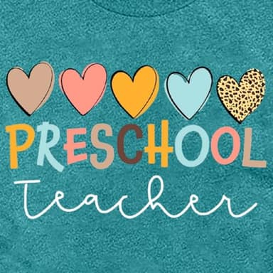 MAIHUN Womens Preschool Teacher Shirts Preschool Teacher Life Tshirt Hearts Graphic Short Sleeve - Image 5