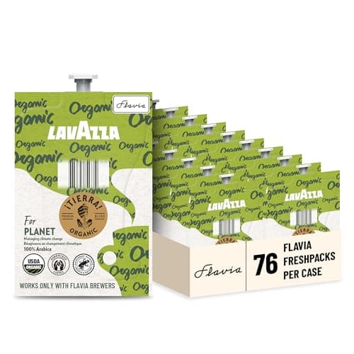 Flavia Lavazza ¡Tierra! Organic for Planet Coffee Freshpacks works only with Flavia Brewers, Light Roast (Case of 76) - Image 1
