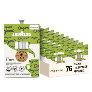 Flavia Lavazza ¡Tierra! Organic for Planet Coffee Freshpacks works only with Flavia Brewers, Light Roast (Case of 76) - Image 1