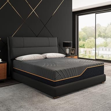 Dyonery 14 Inch King Size Mattress in a Box, Copper Memory Foam Mattress with Cooling Cover, Medium Firm for Pressure Relief, Fiberglass-Free, CertiPUR-US Certified, Foam Made in USA, 76"x80"x14" - Image 7