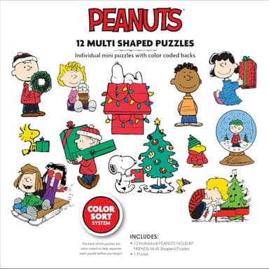 RoseArt - Mini Shaped Multipack - Peanuts Holiday Friends - 500 Piece Jigsaw Puzzle for Adults - Image 6