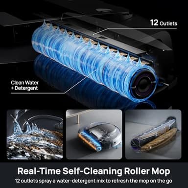 3i S10 Ultra Robot Vacuum and Mop with WaterRecycle System, 13000Pa Suction, Self-Cleaning Extendable Roller Mop, Auto Mop Washing & Drying, Self-Emptying & Refilling, Ai Obstacle Avoidance - Image 5