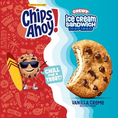 CHIPS AHOY! Chewy Ice Cream Sandwich-Inspired Chocolate Chip Cookies, Limited Edition, 9.9 oz - Image 4