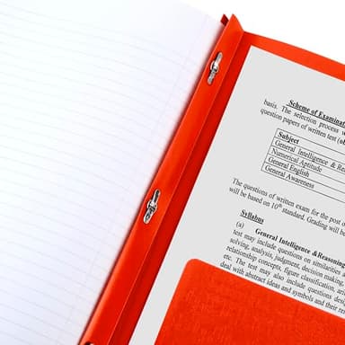 Five Star 2-Pocket Folder, Plastic Folder with Stay-Put Tabs and Prong Fasteners, Holds 8-1/2" x 11" Paper, Fire Red (72109) - Image 5