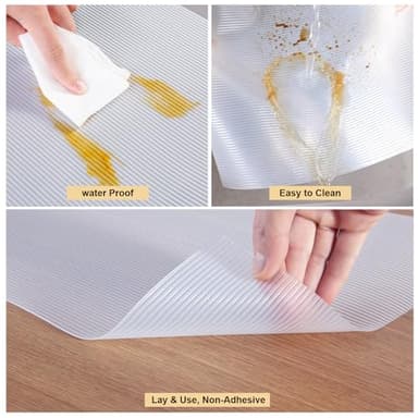 Shelf Liner, 23.6 Inches x 20 FEET Non-Slip Kitchen Cabinet Liner, Washable Oil-Proof Non-Adhesive Contact Paper for Kitchen Drawer, Cabinet, Shelves, Refrigerator, Storage, Desks, coutertops - Image 4