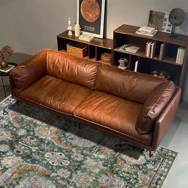 RUGSURE Washable Area Rugs - Perfect for Living Room, Bedroom, Kids Room, Nursery - Stain & Water Resistant Non-Slip, Pet & Child Friendly, Vintage Tribal Area Rugs (Green, 3' x 5 ') - Image 5