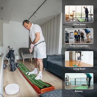Kalramay Putting Green, Indoor Putting Green, Realistic Speeds, Automatic Ball Return, and No Hump Design – Perfect for Home, Office, or Patio – The Ultimate Gift for Golfers - Image 5