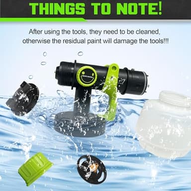 700W Paint Sprayer, Electric Paint Spray Gun with 1200ml Capacity Container, 4 Nozzle Sizes, Easy to Clean, Airless Paint Sprayer for House Painting, Cabinets, Decks, Walls, Doors, DIY Projects, etc. - Image 5