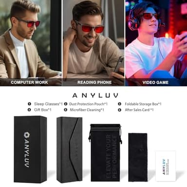 ANYLUV Blue Light Blocking Glasses Men Computer Gaming Glasses Lightweight Al-Mg Metal Anti Eyestrain Eye Protection - Image 7
