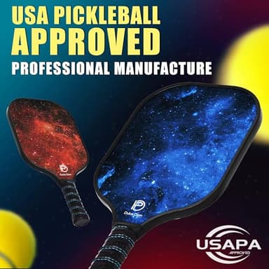 DULCE DOM Pickleball Paddles, USAPA Approved Set with 4 Premium Wood Balls and Bag, Rackets Gifts for Beginners & Pros, Women Men - Image 2