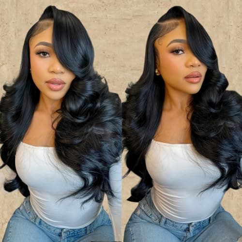 VFFTI 13x6 Body Wave Lace Front Wigs Human Hair Pre Plucked 200% Density 13x6 HD Lace Front Wigs Human Hair Lace Frontal Wig for Women 22 Inch