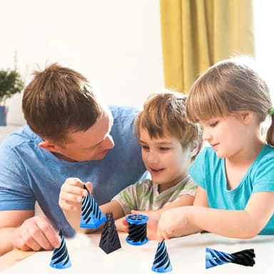 3 Packs Impossible Cone,Spiral Cone Fidget Toy Impossible Pyramid Passthrough Toy,3D Printed Spiral Cone Fidget Toy,Mini Vortex Thread Illusion Desktop Deco Souvenir Gift for Anxiety Relaxing - Image 5