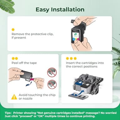 COLORETTO 67XL Ink for HP Envy 6055e Ink Cartridges for HP Envy 6000 Ink Cartridges Envy 6455e 6458e 6452e 6052e 6065e 6020e 6022 6022e 6030e 6032e 6050e 6052 Black/Color Combo Pack Replacement - Image 7