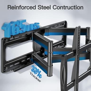 PERLESMITH Full Motion TV Wall Mount for 50”-90” TVs up to 165lbs, TV Mount Bracket with Dual Articulating Arms Swivel Tilt Extension, Max VESA 800x400mm, Fits 16”18” to 24" Studs, PSXFK1 - Image 3