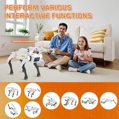 Dingdongwu Robot Dog with Claw - Interactive STEM Pet with Voice Control, 30+ Actions & Remot contol, Durable Design for Kids Age 6+ - Image 3