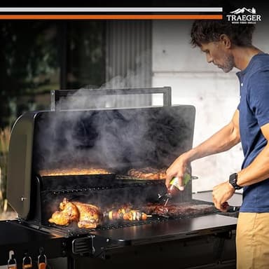 Traeger Grills Woodridge Pro Electric Wood Pellet Grill and Smoker, 970 Sq. In., Outdoor Pellet Smoker Grill with Digital Sensor and Side Shelf, Wi-FIRE Technology, Super Smoke Mode, TFB97JLH - Image 6