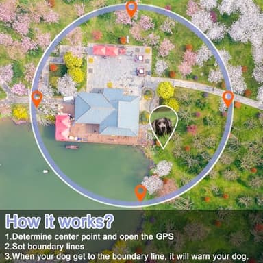 E-FENCE GPS Wireless Dog Collar Fence System, Electric Dog Collar Fence,Pet Containment System Rechargeable, Outdoor Use Only(2 Pack) - Image 3