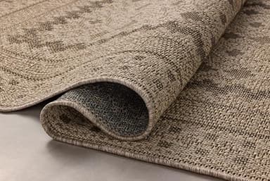 Loloi Chris Loves Julia Providence Collection PRC-06 Charcoal/Dove 7'-6" x 10', .12" Pile Height, Indoor/Outdoor Area Rug - Image 3