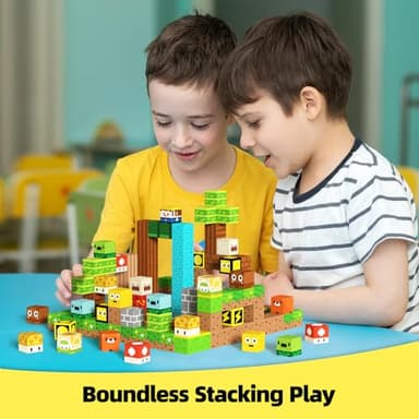GobiDex 100PCS Magnetic Blocks Kids Building Toys for Boys Girls 3+, Game-Based Build MagWonder with Magnet Construction Toys, STEM Sensory Gift for Birthday (1 inch) - Image 6