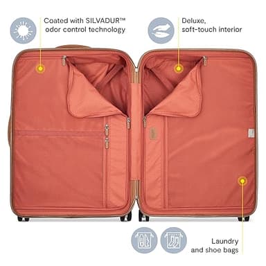 DELSEY PARIS Chatelet Air 2.0 Hardside Luggage with Spinner Wheels, Angora, Checked-Medium 24 Inch - Image 4