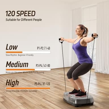 Vibration Plate Exercise Machine: TISSCARE Weight Loss and Lymphatic Drainage Vibrating Plates, Whole Body Workout Sculpting Platform for Home Fitness Fat Burner for Women Men - Image 5