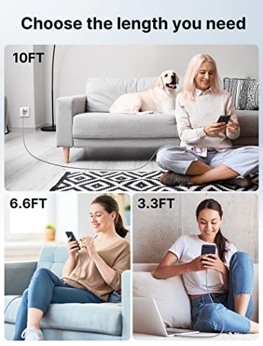 JSAUX 100W USB C to USB C Cable [2-Pack 6.6FT], Type C Fast Charging Cord Compatible with iPhone 17/iPhone Air/iPhone 17 Pro/iPhone 17 Pro Max, iPhone 16/15 Series, Galaxy S/Note, MacBook, iPad - Grey - Image 8