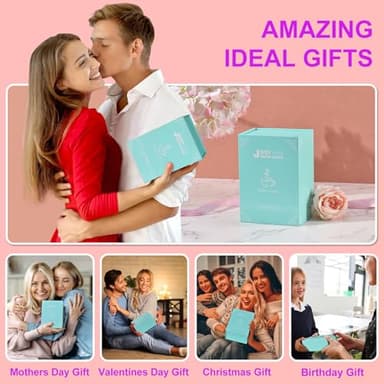 Wisolt Birthday Gifts for Women Mothers Day Gifts for Mom Enamel Glass Tea Cup Gifts for Her Mom Grandma Teacher Friend Anniversary Christmas Valentines Day Glass Coffee Mug with Spoon - Image 2