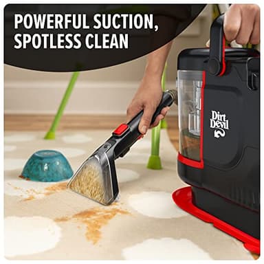 Dirt Devil Portable Spot Cleaner Machine for Carpet and Upholstery, Powerful Suction Spot Cleaning Machine with Versatile Tools, Pair with Dirt Devil Portable Spot Cleaner Solution - Image 3