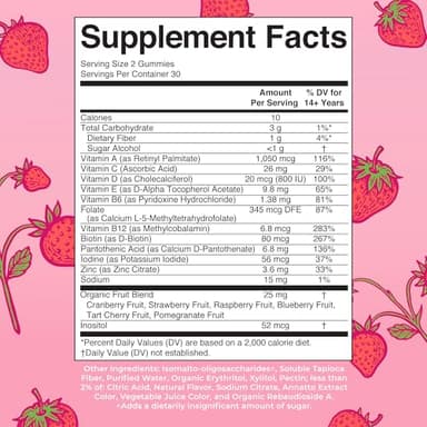MaryRuth Organics Women's Immune Support Multivitamin Gummies | Ages 14+ | Skin Health | Gummy Vitamins for Women | Sugar-Free | Vegan | Non-GMO | 60 Count - Image 2