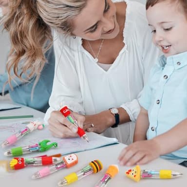 12Pcs Mini Multicolor Pens in One 4-in-1 Cute Pens Bulk for Kids, Ballpoint Pen for Birthdays and Children's Parties, Fun Pen Gifts Assorted Ink Kawaii Pen - Image 7