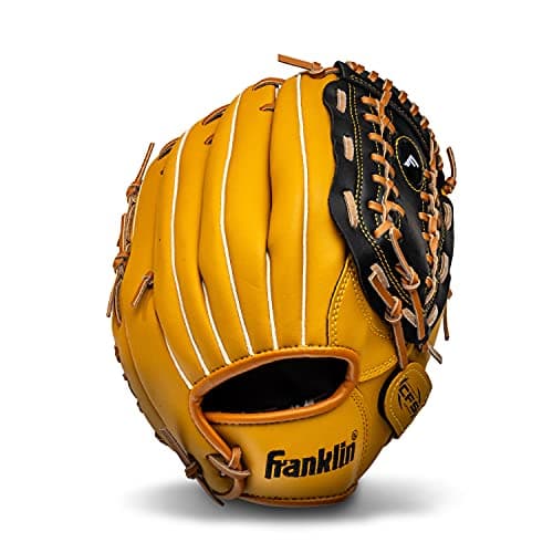 Franklin Sports Baseball and Softball Glove - Fieldmaster Adult + Youth Baseball Gloves - Men's + Women's Infield + Outfield Mitt - Right Hand Throw - 12" - Image 1