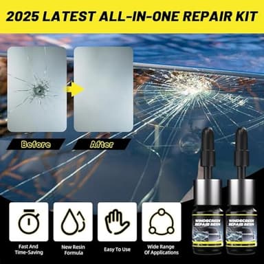 LOMEEN Windshield Repair Kit, 2025 New Package Windshield Crack Repair Kit with Enhanced Injection Head., Long-Lasting for Windshields, Windows, Mirrors, All Crack Types - Image 3