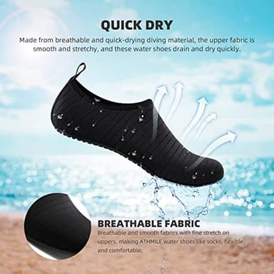 Water Shoes for Women Men Vacation Essentials Travel Beach Fashion Wear Accessories Must Haves Beach Fashion Wear Kayak Necessities Trip Boat Fish Item Swim Socks Adult Youth Size 7-8 Women/6-7 Men - Image 7