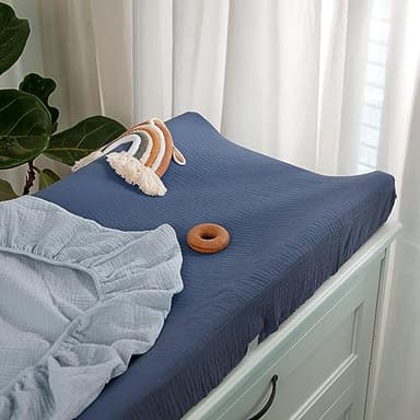 lulumoon Baby Changing Pad Cover: Muslin Diaper Changing Table Pad Cover - Changing Pad Sheets for Girls Boys - Image 2