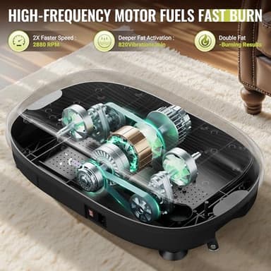 FLYBIRD Vibration Plate Exercise Machine, 120 Adjustable Speed High Intensity Vibration for Muscle Toning Weight Loss Lymphatic Drainage, Full Body Workout Vibration Plate Ideal for Fitness & Recovery - Image 4