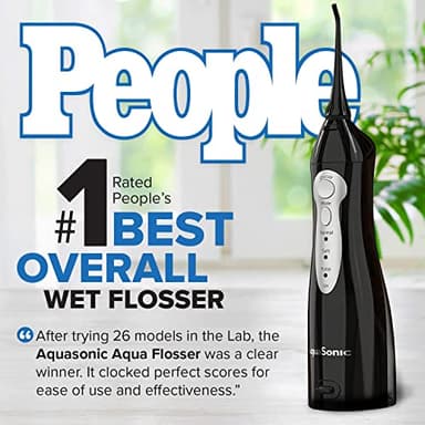 AquaSonic Aqua Flosser - Cordless Rechargeable Water Flosser for Teeth - Waterproof, Portable Oral Irrigator for Dental Cleaning with 5 Jet Tips – Braces Home Travel - Image 8