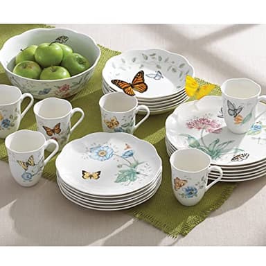 Lenox 6342794 Lenox Butterfly Meadow 18-Piece Dinnerware Set White - Image 4