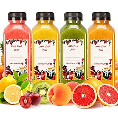 SUPERLELE 20pcs 16oz Juice Bottles, Plastic Juicing Bottles with Caps, Clear Drink Containers with Lids for Drinking, Smoothie and Other Beverages - Image 5