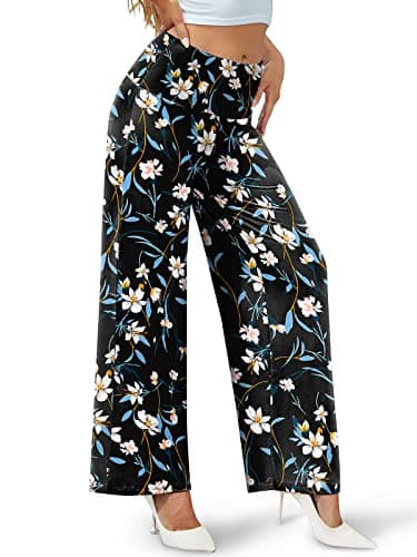 Arolina Women's Stretchy Wide Leg Palazzo Lounge Pants Casual Comfy High Waist Palazzo Pants - Image 3