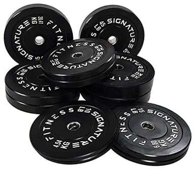 Fitvids 2" Olympic Bumper Plate Weight Plates with Steel Hub, 45LB, Pair - Image 3