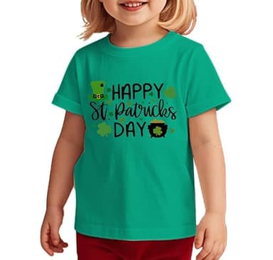 St Patricks Day Shirt Kids Toddler Boys Girls Shamrock Graphic T-Shirt Kid St Patty's Irish Tee Lucky Tops - Image 3
