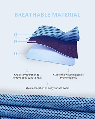 8Packs Cooling Towel (40"x 12"), Ice Towel, Microfiber Towel, Soft Breathable Chilly Towel Stay Cool for Yoga, Sport, Gym, Workout, Camping, Fitness, Running, Workout & More Activities - Image 5