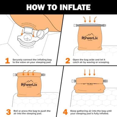 POWERLIX Ultralight Inflatable Camping Sleeping Pad - Camping Mattress for Backpacking, Hiking, Compact Lightweight Sleeping Mat for Camping, Inflation Bag/Repair Kit Included - Image 9