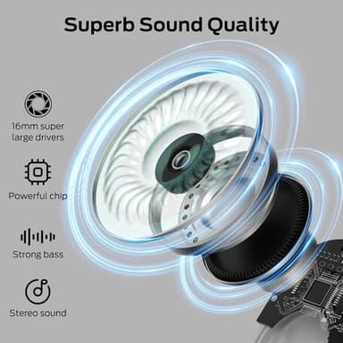 Monster Open Free AC100 Open Ear Bluetooth 5.3 Headphones, Wireless Earbuds with Earhooks, Immersive Stereo Sound by 16mm Large Driver, Clear Calls, 30H Playtime, Waterproof Sport Earbuds for Running - Image 3